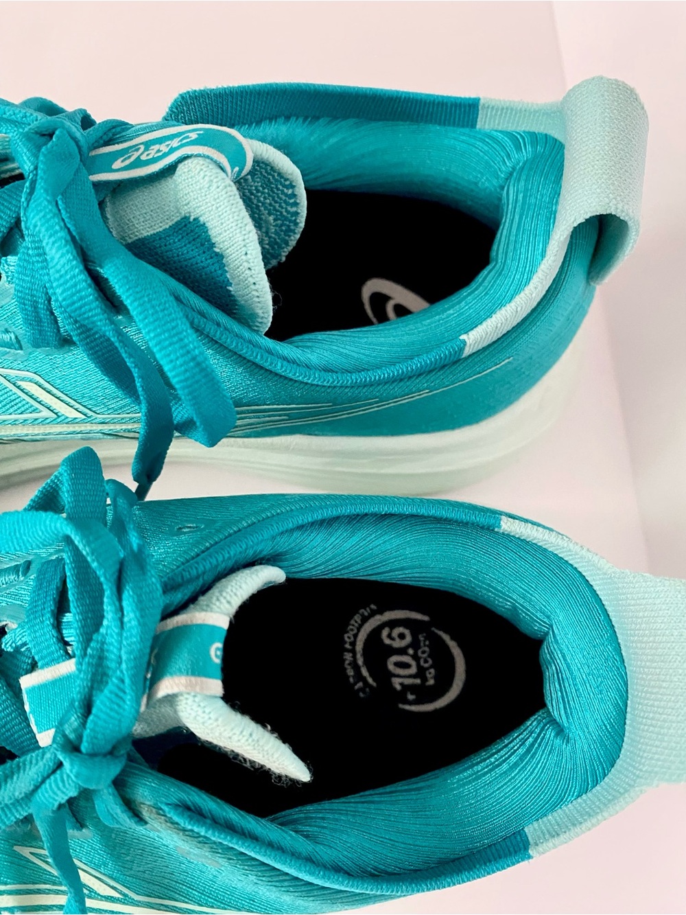 Asics GEL-NIMBUS 27 Wave Teal/Illuminate Mint Sz 9 - Picture 9 of 14